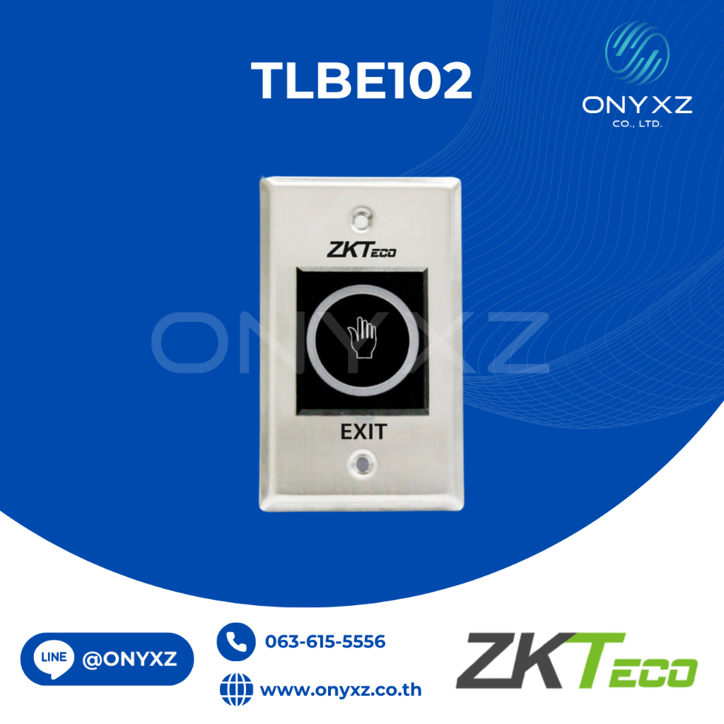 ZKTeco TLEB102 สวิทซ์กดเปิดประตู No Touch EXIT SWITCH เปิดประตู ปลดล็อค ไม่ต้องสัมผัส