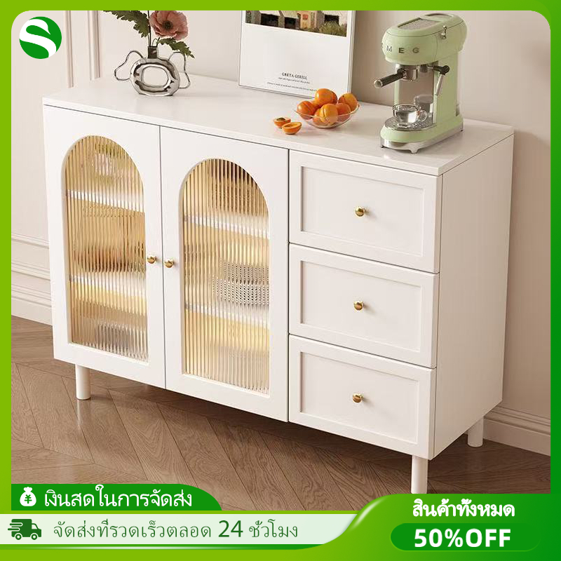 ตู้เก็บของ ตู้ไซด์บอร์ด หลายชั้นเก็บจานชาม กันฝุ่นและกันแมลง ตู้เก็บของในครัว