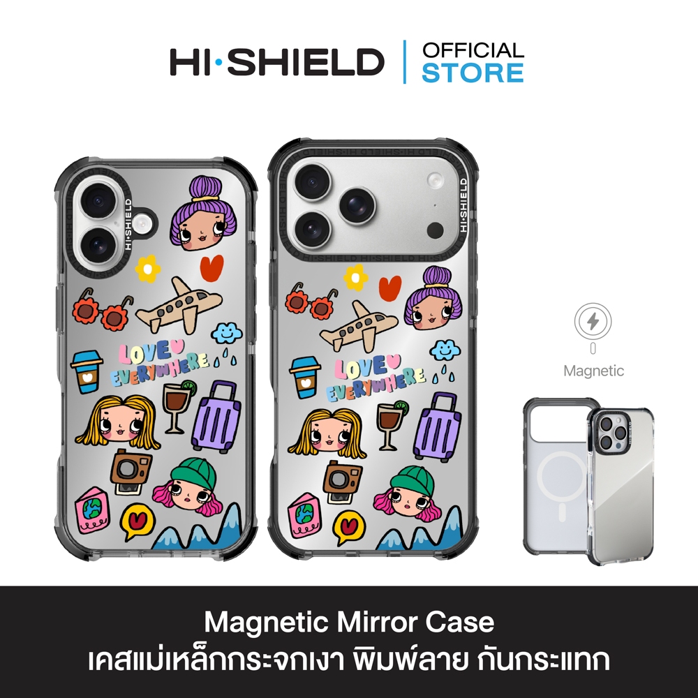 HI-SHIELD Magnetic Mirror Case รุ่น S171 - เคสแม่เหล็กกระจกเงากันกระแทก [iPhone17]