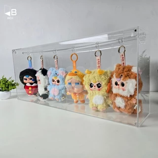 ตู้อะคริลิคห้อยตุ๊กตา กล่องอะคริลิค ตู้ห้อยlabubu ตู้โชว์ตุ๊กตา แขวนตุ๊กตา ตู้ห้อยcrybaby ตู้โชว์popmart ขนาด60×25×13