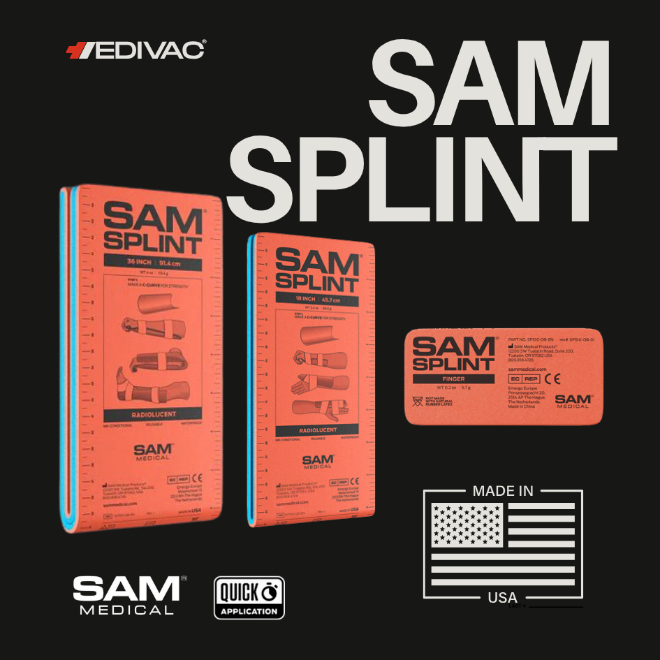 SAM Medical | เฝือกอ่อนดามแขน,ขา หรือนิ้ว ชนิดปรับตามสรีระร่างกาย (Sam Splint) U.S.A 100%