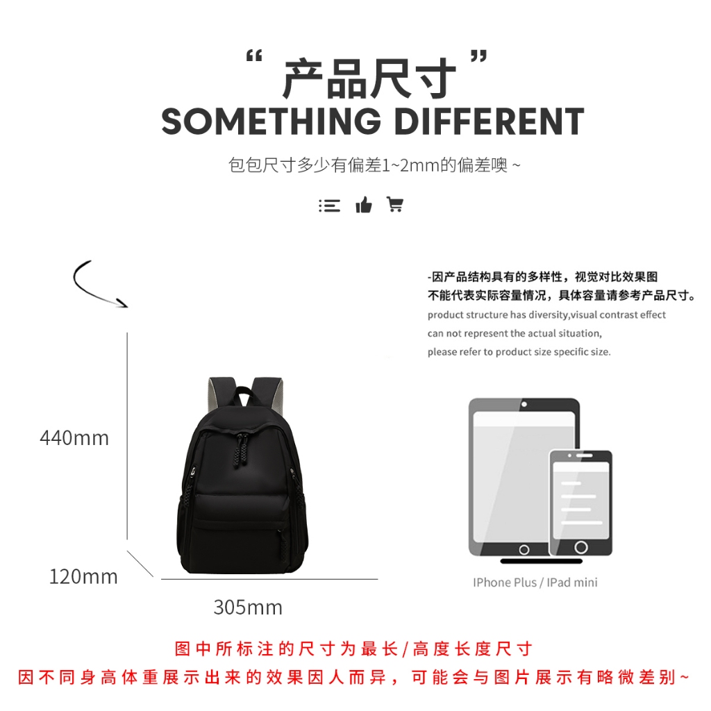 FOXER กระเป๋าเป้ผู้หญิง กระเป๋าผ้าแคนวาสเรียบง่ายแบบลำลอง กระเป๋าเดินทางสำหรับแล็ปท็อป - รูปที่ 2