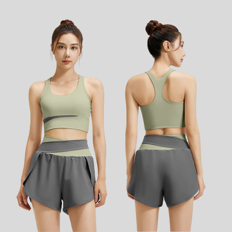 ชุดกีฬาโยคะ Yoga Sport สีคู่ ผ้าระบายอากาศ ใส่สบาย thumbnail 10