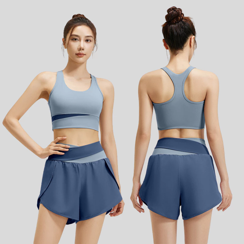 ชุดกีฬาโยคะ Yoga Sport สีคู่ ผ้าระบายอากาศ ใส่สบาย thumbnail 8