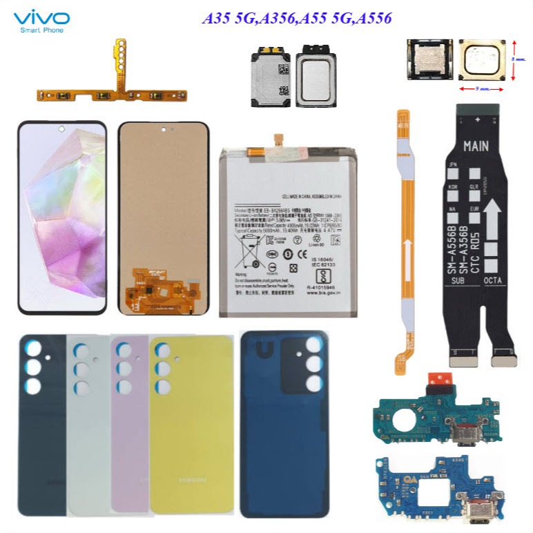 อะไหล่มือถือ Samsung A35 5G,A356,A55 5G,A556/สายแพร/ลำโพงหูฟัง/กระดิ่ง/ฝาหลัง/แบต EB-BA256ABS/ฝาหลัง/หน้าจอ LCD