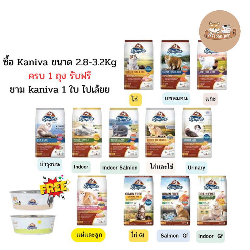 Kaniva คานิว่า​ อาหารเม็ดสำหรับเเมว ขนาด 2.8 - 3.2 กก.