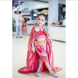 fashionjewelry มงกุฎพลอยหลากสี เครื่องประดับชุดไทย