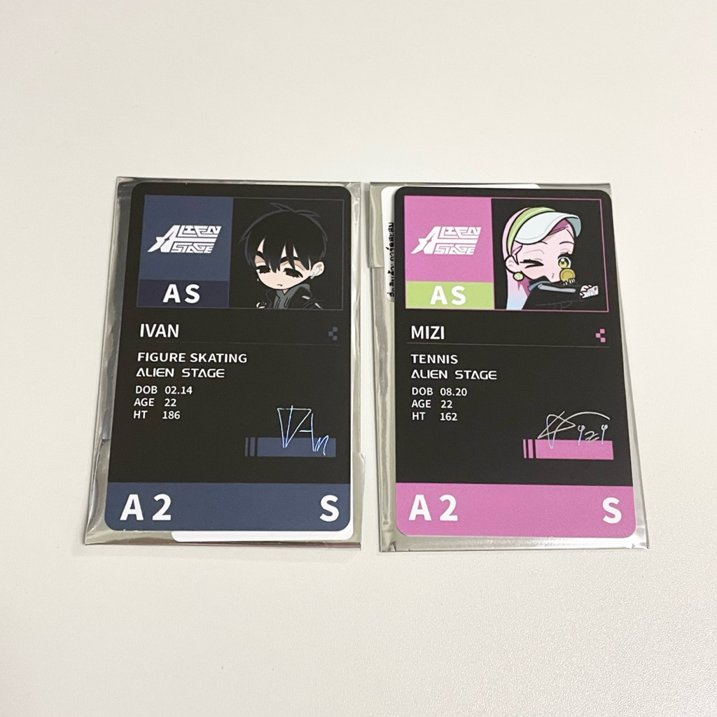 (พร้อมส่ง/ของแท้) นามบัตร Alien Stage 3rd Anniversary Pop-Up Store - Passion Love - Ivan อีวาน & Miz