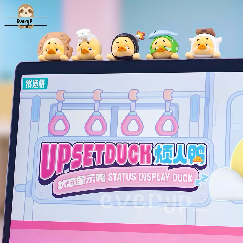 (Live/วีดิโอลด100฿) กล่องสุ่ม Upsetduck เกาะโทรศัพท์ 🐣 Upsetduck Status Display Blind Box