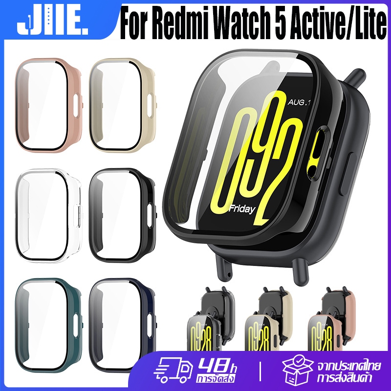 เคส สําหรับ Redmi Watch5 Active/Lite กระจกนิรภัยเคส Redmi Watch5 Active/Lite เคสนาฬิกา เคสกันกระแทก Hard PC ป้องกันกันชน