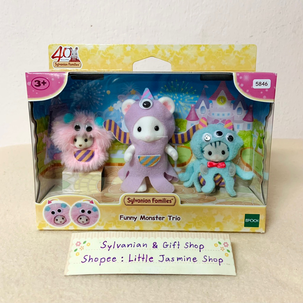 ⭐️ ครบรอบ 40 ปี 🏠 ตุ๊กตาซิลวาเนียน ชุดมอนสเตอร์แสนสนุก ซิลวาเนียนแท้ Funny Monster Trio : Sylvanian Families บ้านตุ๊กตา