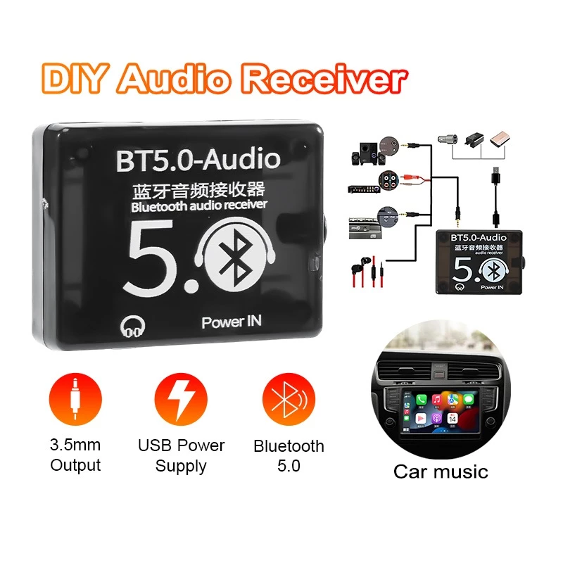 AUX/RCA ตัวรับสัญญานบลูทูธ BT5.0 รับไกล 15-30 เมตร เครื่องรับสัญญาณเสียง