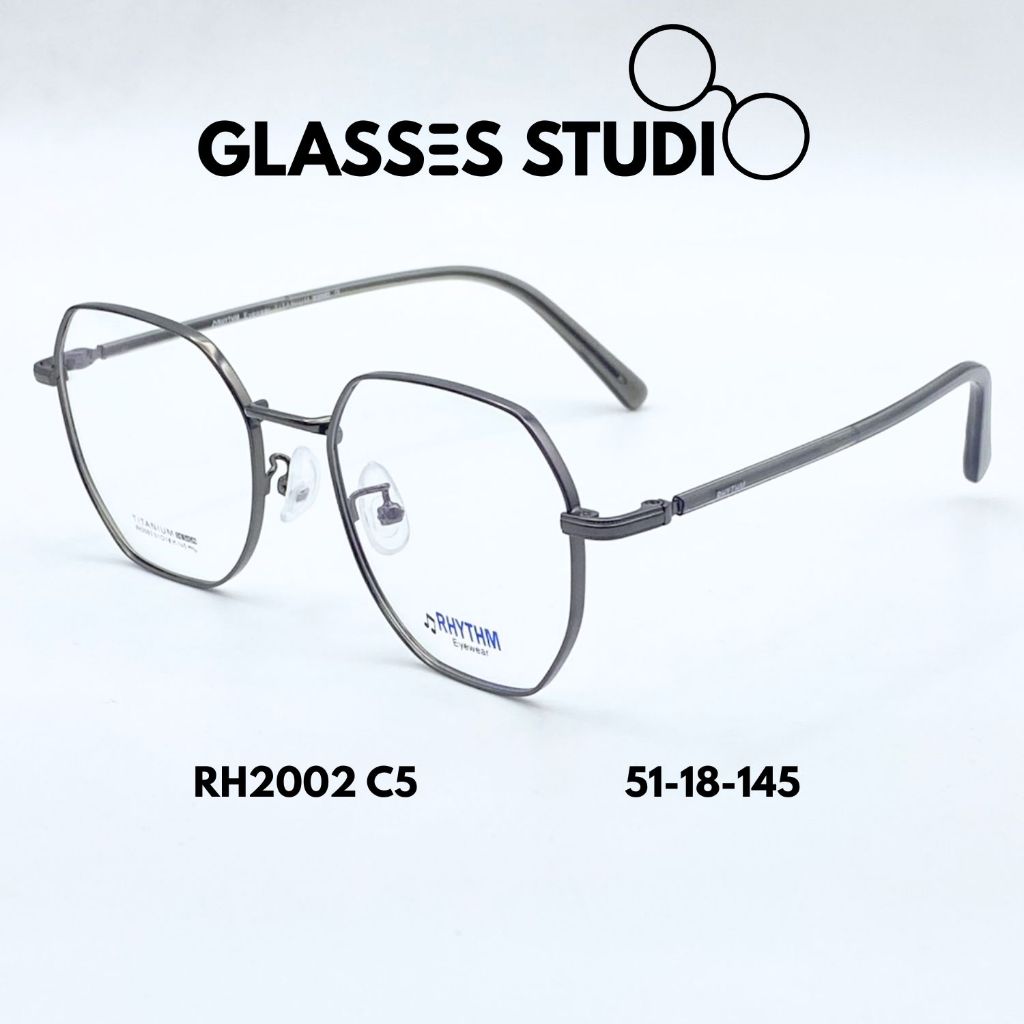 กรอบแว่น Rhythm RH2002 (สีเทาเข้ม) 51-18-145
