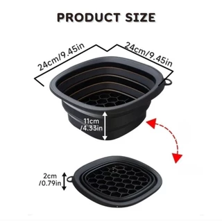 [พร้อมส่ง] Face Ice Bath Bowl ถาดน้ำแข็งซิลิโคนพับได้แบบพกพา อ่างล้างหน้าสี่เหลี่ยม สปาหน้า แช่หน้า,