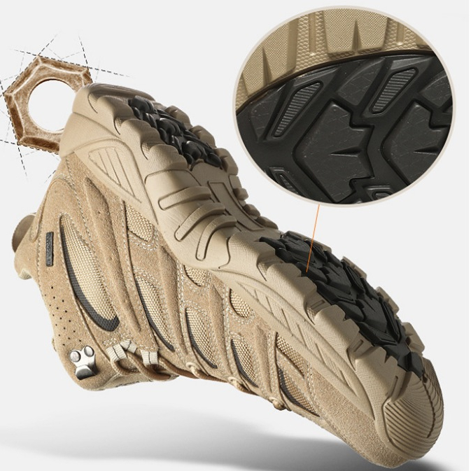 รองเท้ายุทธวิธี หุ้มข้อ กันน้ำ รุ่น 588 สีดำ สีทราย เบอร์ 39 - 47 Tactical Boots, Ankle-High, Waterproof, Model 588 - รูปที่ 7