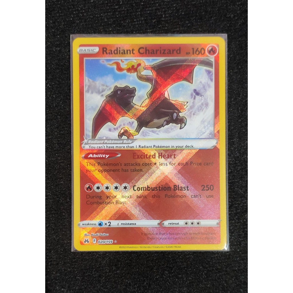 Pokemon Card Game Radiant Charizard 2023 Crown Zenith 020/159 Pokémon