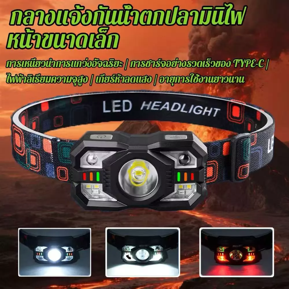 [พร้อมส่ง] ไฟฉาย ไฟฉายคาดหัว 1000w ไฟฉายแรงสูง led usb ไฟฉายขนาดเล็ก ไฟฉายเดินป่า ไฟฉายฉุกเฉิน ไฟฉายคาดศรีษะ กันน้ำได้ ม