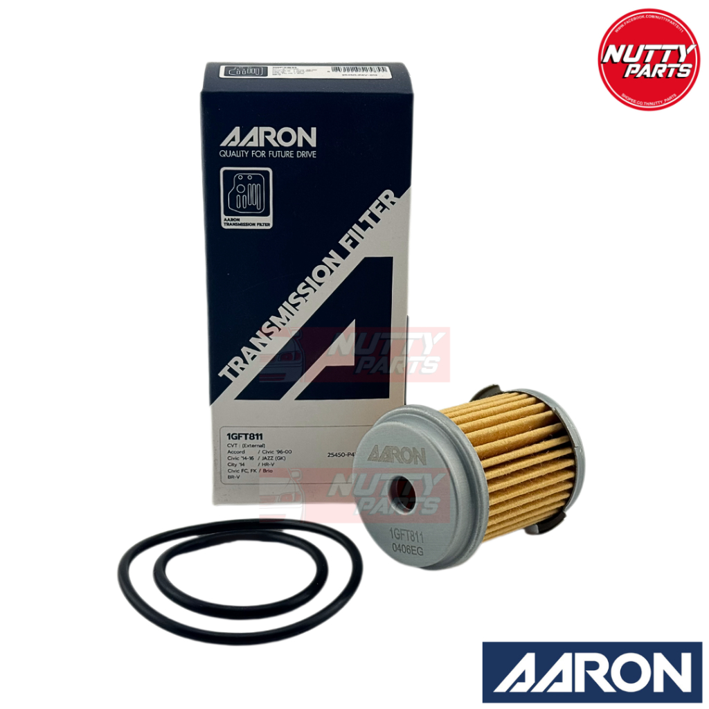 AARON ไส้กรองน้ำมันเกียร์ CVT+โอริง HONDA BRIO,CITY GM5/6,JAZZ GK ,CIVIC FC FK FE,HR-V ,CR-V 1GFT811 25450-P4V-013