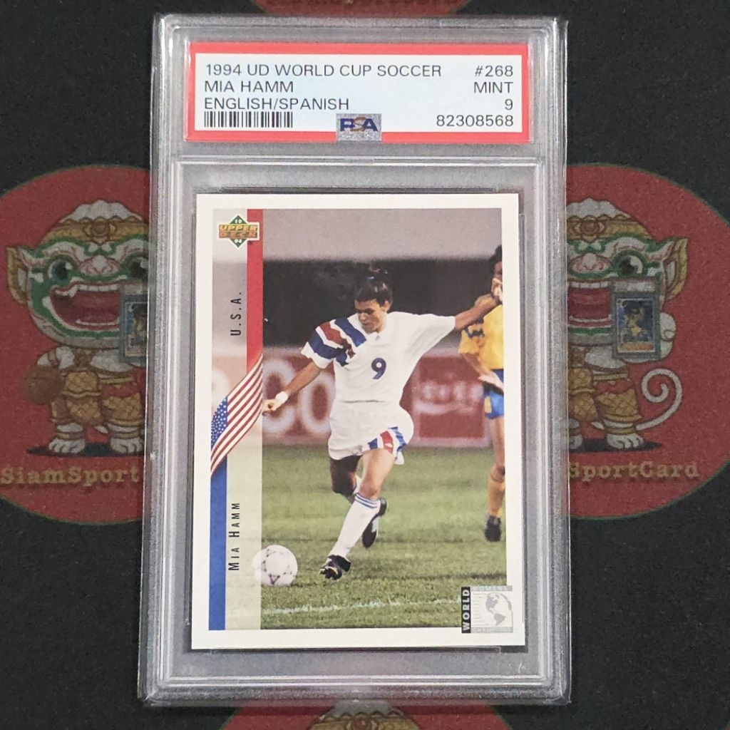 การ์ดเกรด Mia Hamm RC 1994 Upper Deck World Cup PSA 9