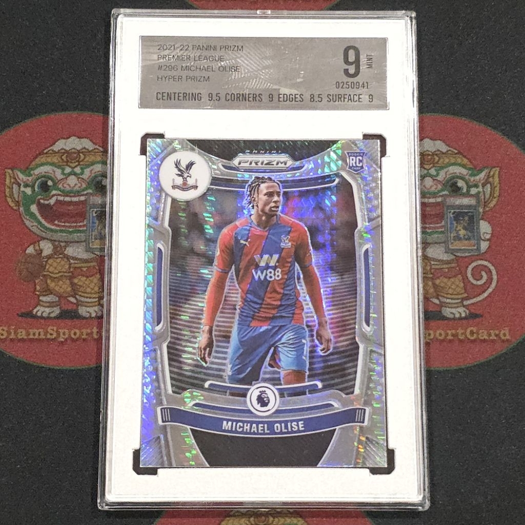 การ์ด​เกรด​ Michael Olise RC 2021 Prizm Hyper PSGA 9