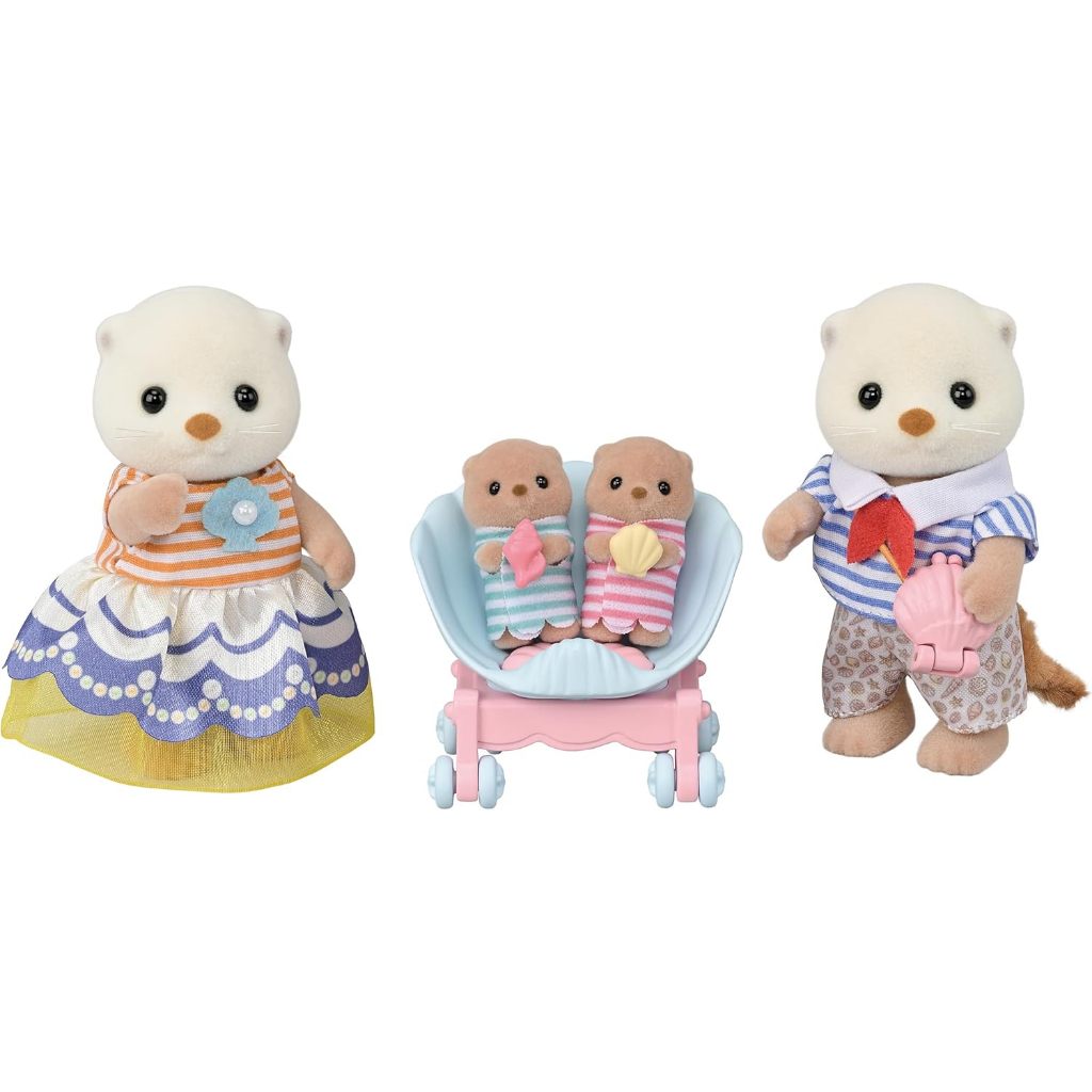 Sylvanian Families Sea Otter Family FS-54 – ซิลวาเนียนแฟมิลี่ ครอบครัวตัวนากทะเล พร้อมรถเข็นหอยและขอ