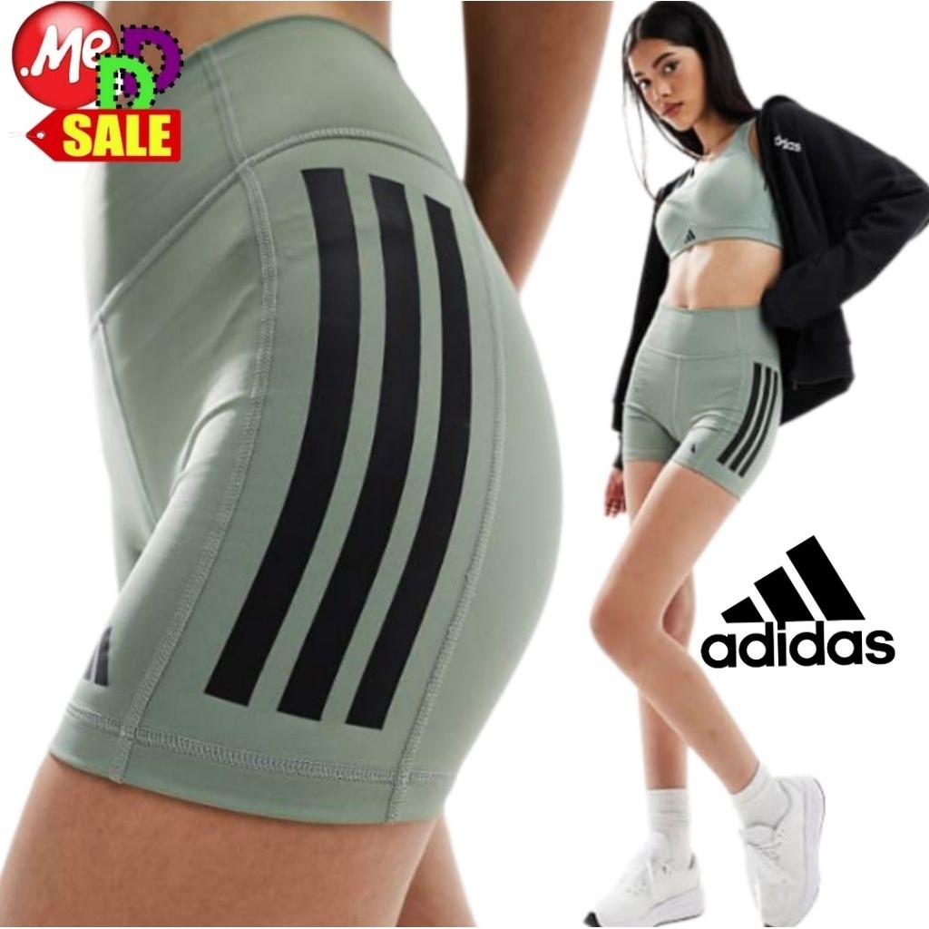 Adidas - ใหม่ กางเกงเทรนนื่งรัดรูปเอวสูง Adidas Optime High-rise Short JJ3526 JG6144 JN4583 JP2476 J