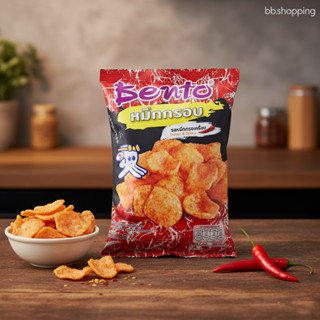 เบนโตะ หมึกกรอบรสหมึกทรงเครื่อง 45 กรัม (แพ็ก 12 ชิ้น)