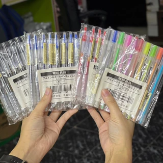 🔥แพค 10ชิ้น🔥ปากกา MUJI MADE IN JAPAN ปากกาเจลลูกลื่นแบบกดมูจิ✅พร้อมส่ง ปากกาเจลสไตล์ญี่ปุ่น