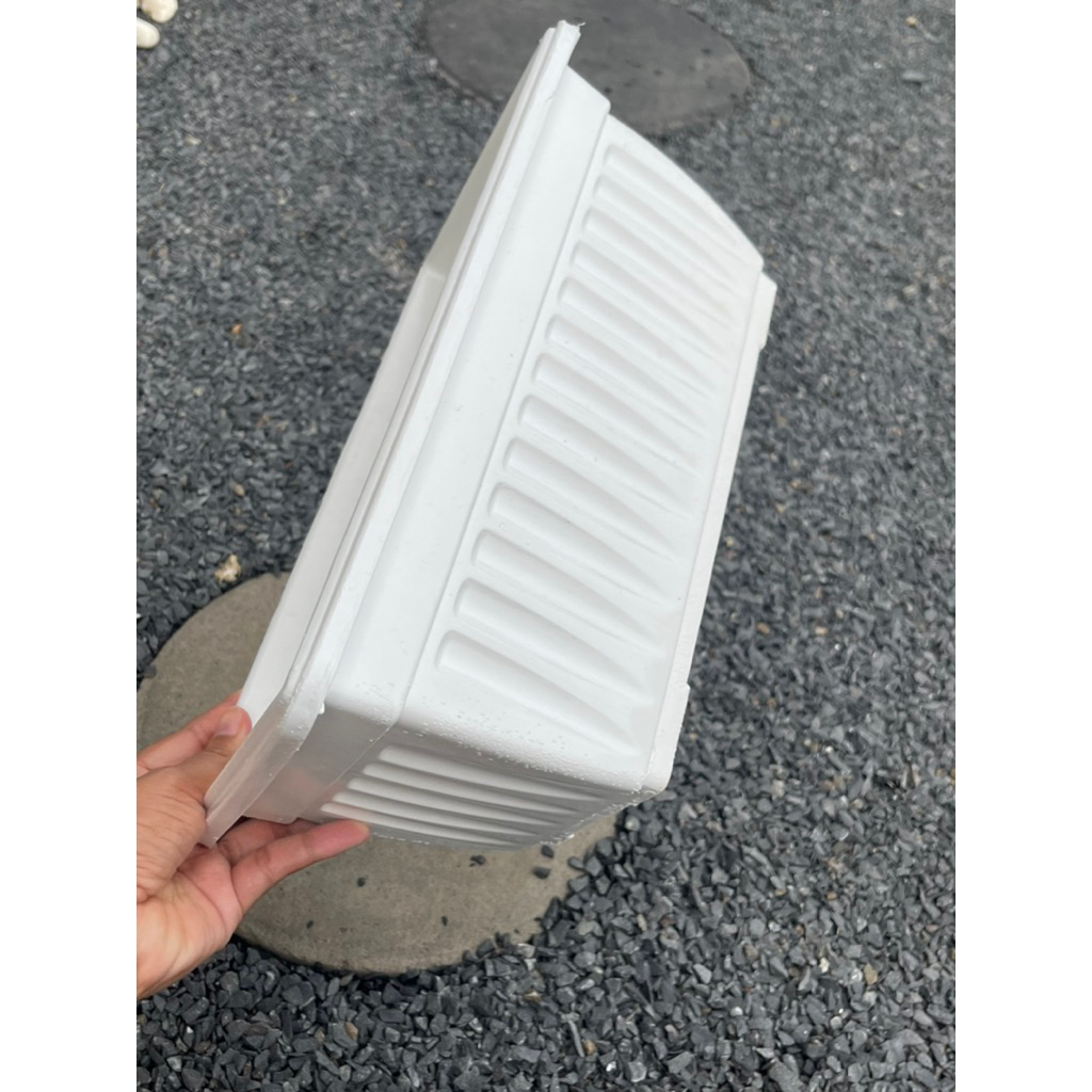 กระถางสี่เหลี่ยมยาว สีขาว ขนาด34x20x15cm - รูปที่ 2