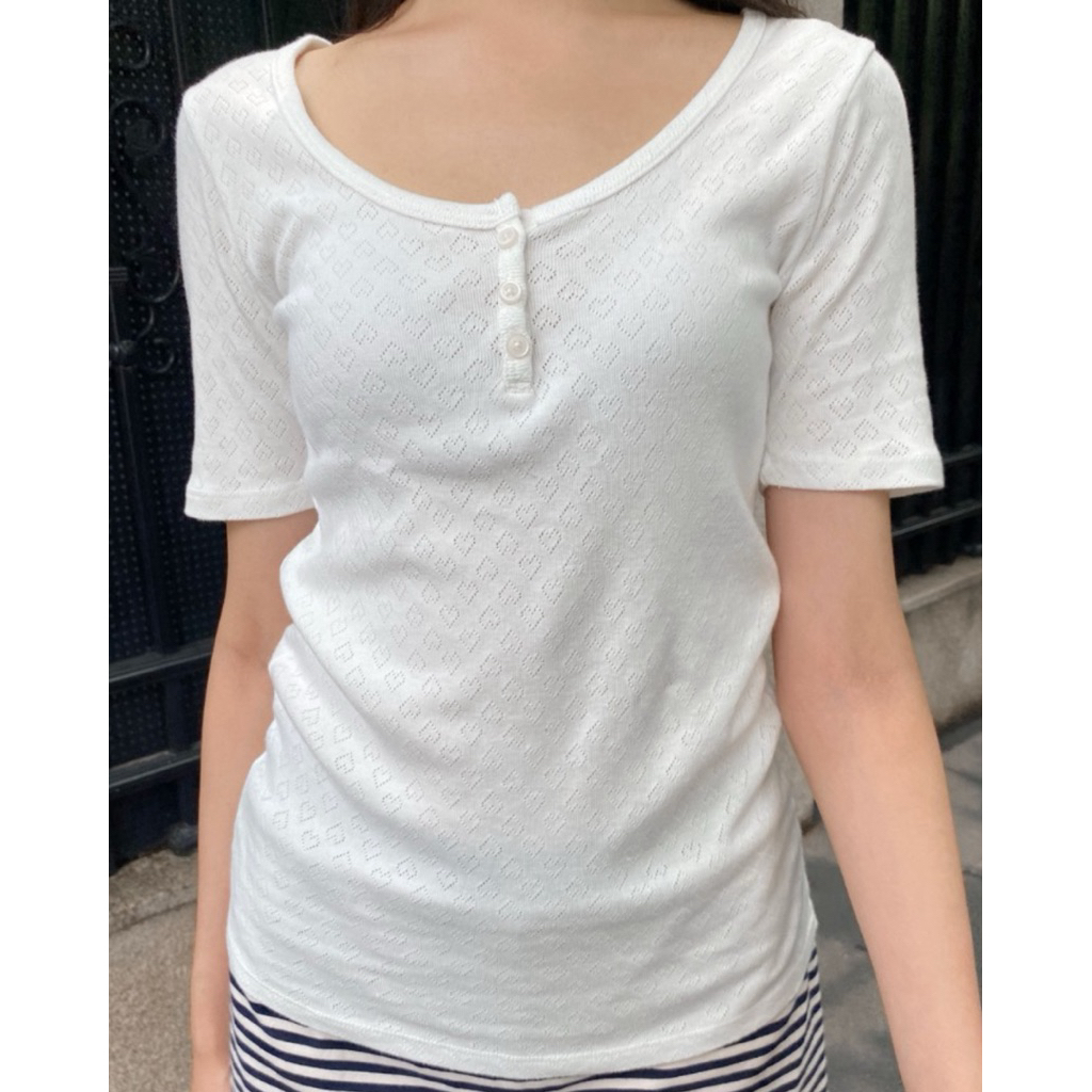 พร้อมส่ง 🎀 Brandy Melville | Zelly Heart Top