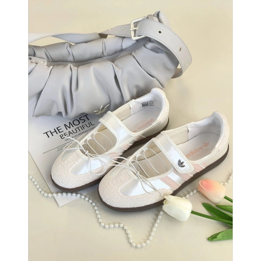 [ พร้อมส่ง ของแท้ 100% ] Adidas Samba Jane Cloud White Pink สีใหม่ชมพู