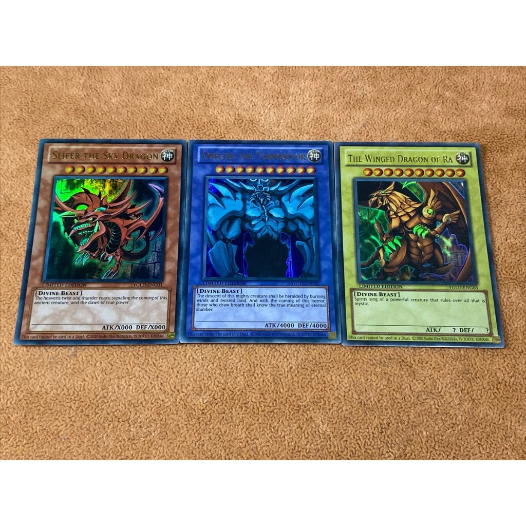 การ์ด Konami Yugioh สามเทพ Egyptian god card Official English ของแท้ 100% เหมาะกับสายสะสม