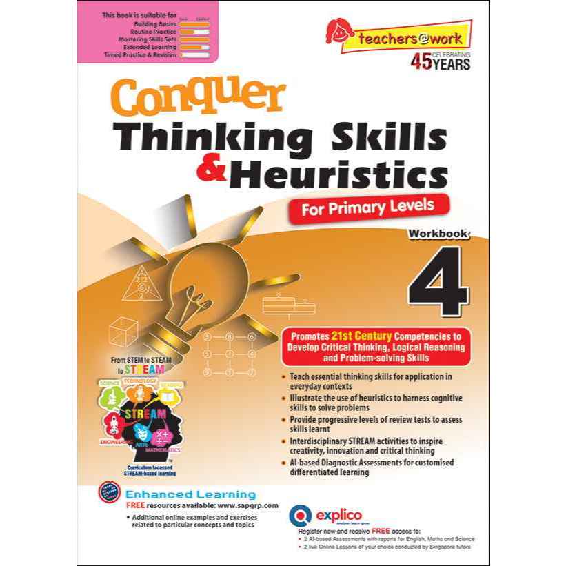 SAP_แบบฝึกหัดคณิตศาสตร์ประถมศึกษาปีที่ 4 Conquer Thinking Skills & Heuristics Workbook 4