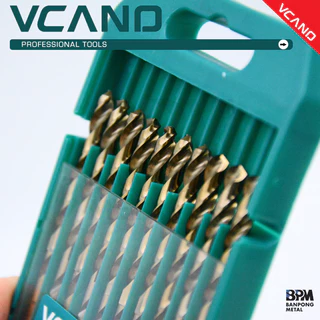 VCANO ดอกสว่าน เจาะเหล็ก แพคกล่อง คม แข็งแรง 3, 4, 5 mm. (10ชิ้น) รุ่น 281370 - 281372 - 281374