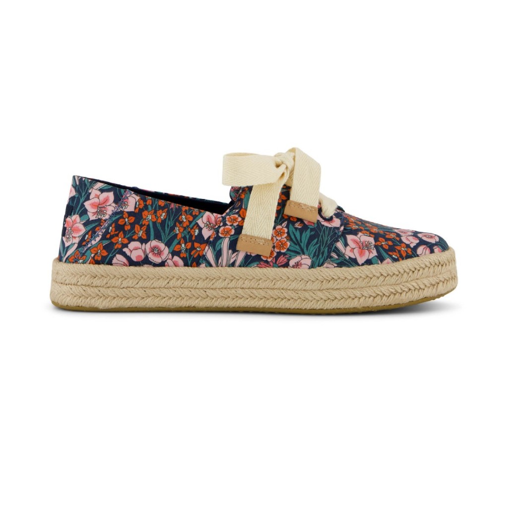 TOMS รองเท้าลำลองผู้หญิง รุ่น Carolina Lace Up Dark Teal Mountain Primrose รองเท้าลิขสิทธิ์แท้