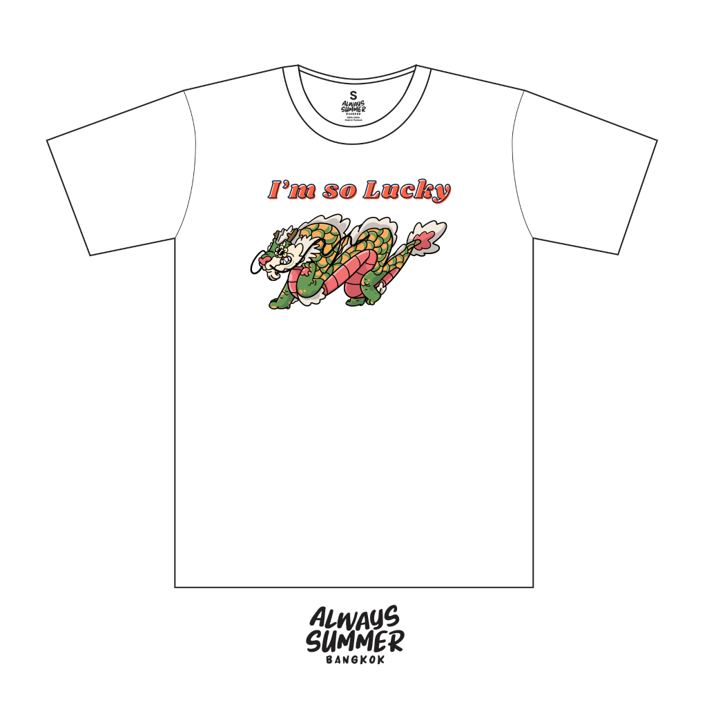 Always Summer BKK Anywhere T-Shirt Lucky Dragon เสื้อยืดมังกร โขคดี