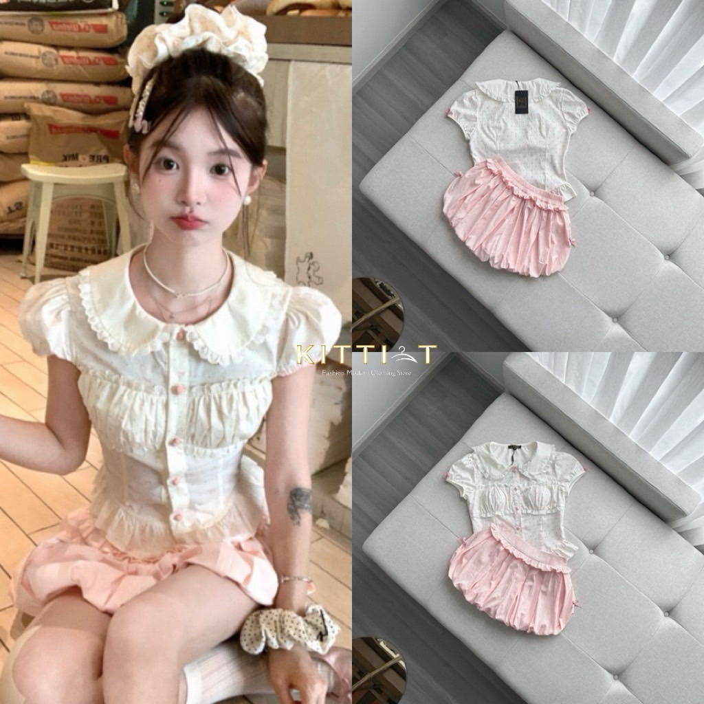 ชุดน่ารักลุคคุณหนู ชุดสวยหวาน KT 972 Kitti