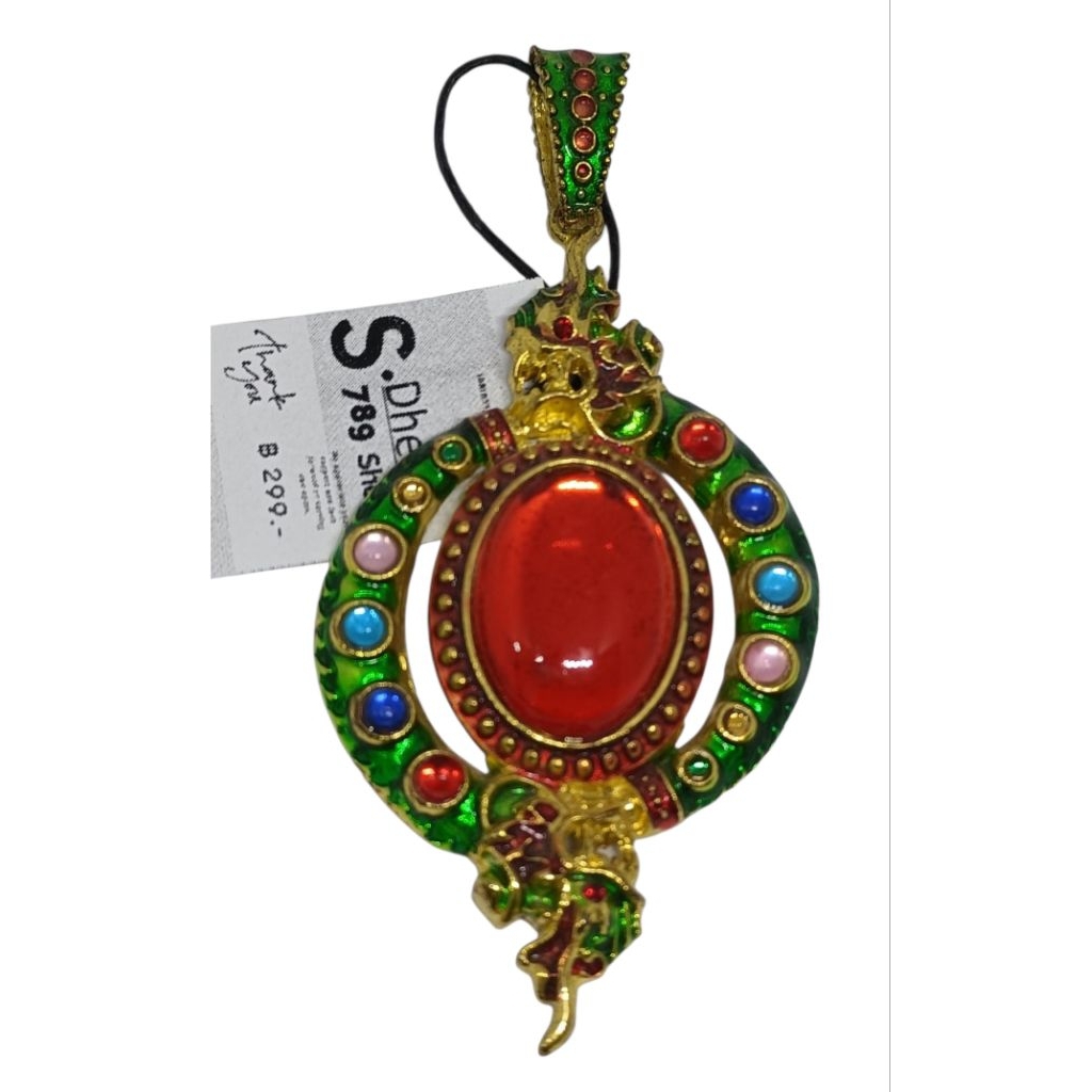 จี้นาคเกี้ยวล้อมเพชรพญานาคสีแดง 28.3 g  S.Dhewa789 Shop เอสเทวา789ช้อป