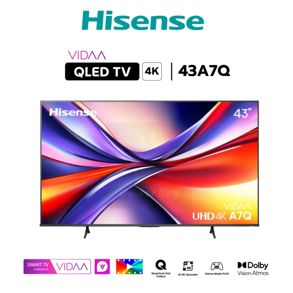 [New 2025] Hisense TV รุ่น E6Q/A7Q ทีวี 43-55 นิ้ว 4K Ultra HD Smart VIDAA TV Voice Control WIFI Net
