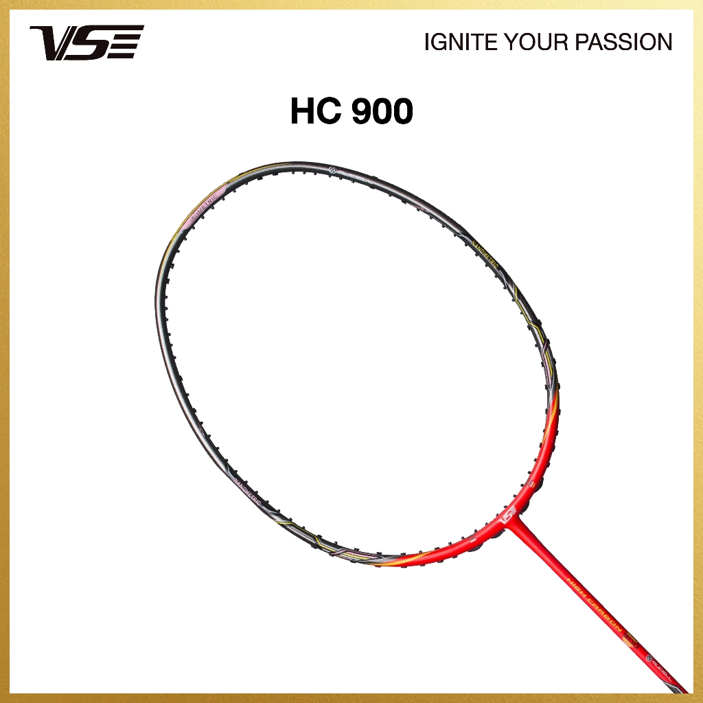 VS ไม้แบดมินตัน รุ่น HC900 แถมกริปคละสี+เอ็น+ซอง *ขึ้นเอ็น กรุณากดที่ตัวเลือกขึ้นเอ็นเท่านั้น*