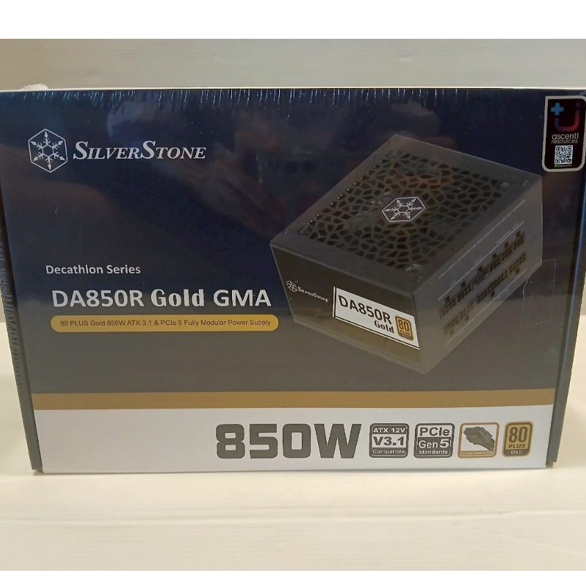 POWER SUPPLY (อุปกรณ์จ่ายไฟ) SILVERSTONE DA850R GOLD - 850W 80 PLUS GOLD BLACK ATX