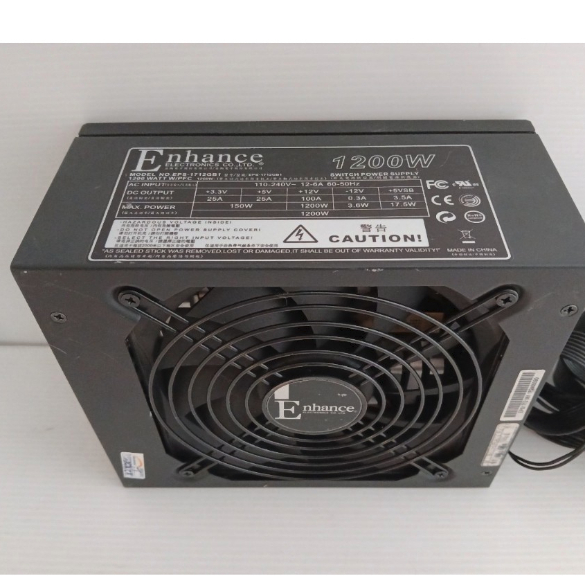 POWER SUPPLY อุปกรณ์จ่ายไฟEnhance EPS 1200W (1200w 80+ )