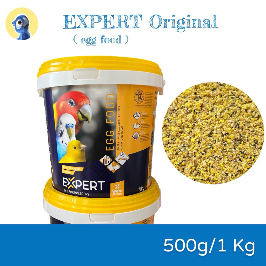 (ล็อตใหม่) ตักแบ่ง EXPERT 351 สูตร Original อาหารไข่สูตรดั้งเดิม สำหรับนกแก้วทุกสายพันธุ์ egg food อาหารไข่สูตรออริจินอล