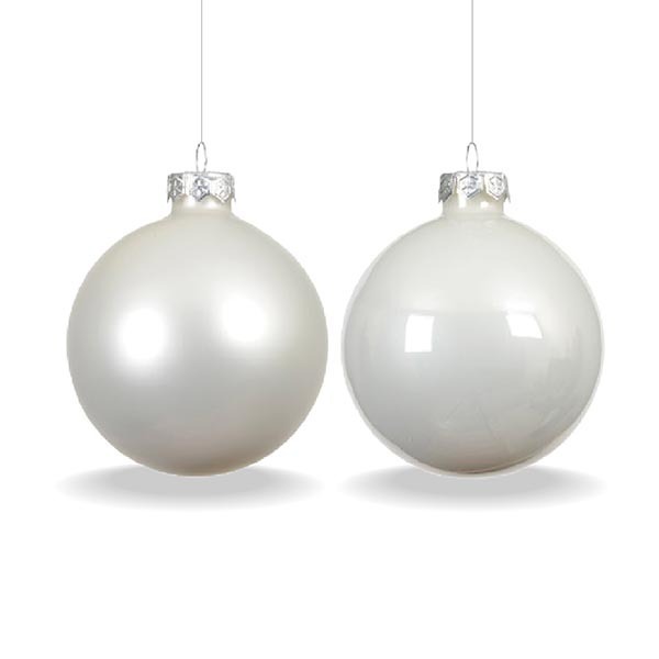 ลูกบอลคริสต์มาส Winter White - Christmas Baubles Glass | Ø 4 cm.
