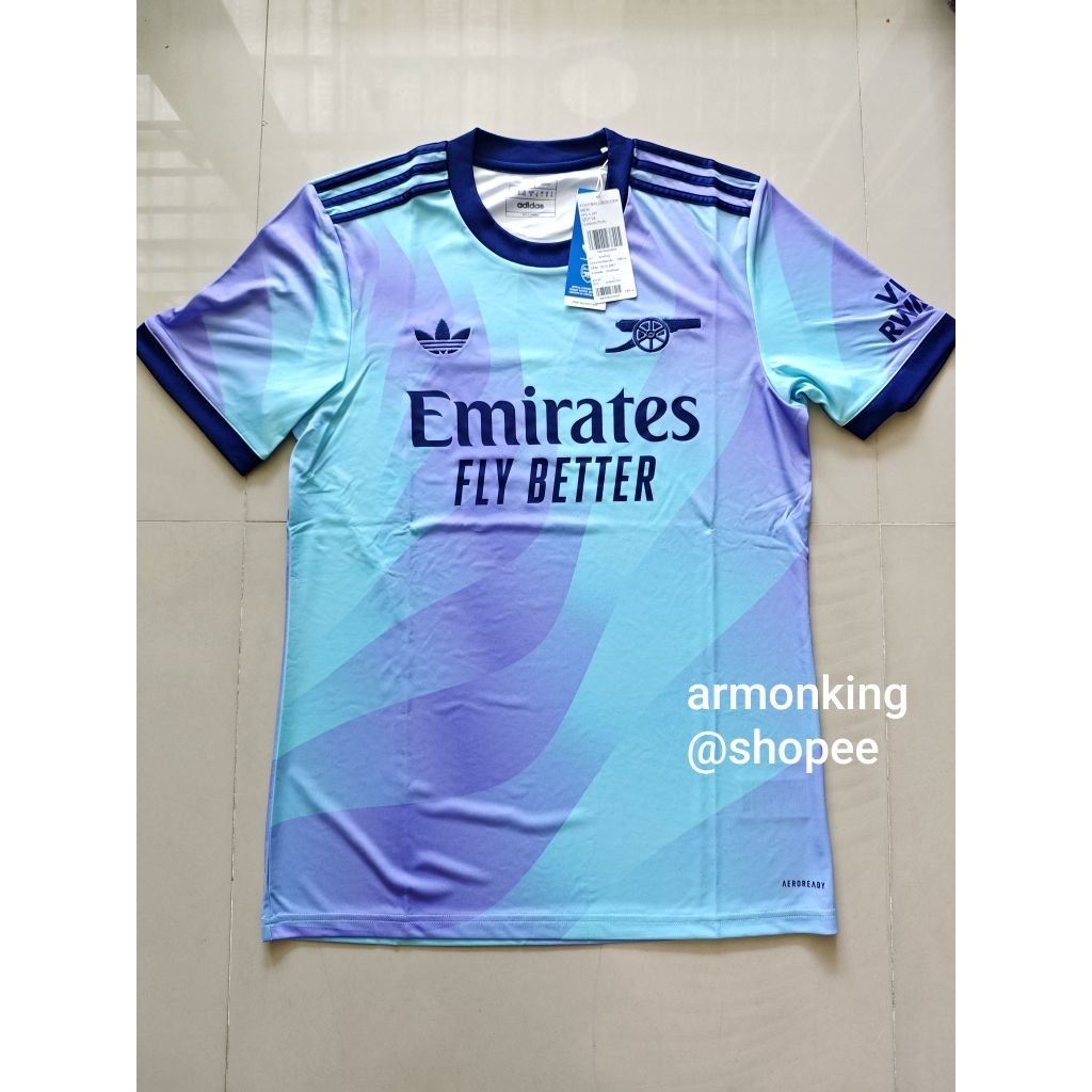 🩵🟣 เสื้อฟุตบอล อาร์เซนอล Arsenal 2024/25 3rd Jersey IZ0114 เสื้อบอล แท้💯

