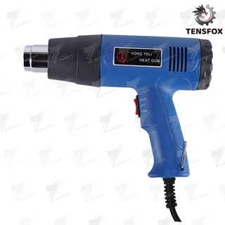 Tensfox ปืนเป่าลมร้อน เครื่องเป่าลมร้อน 2000W โบวเวอร์เป่าลม ใช้สำหรับฟิล์มหดบรรจุภัณฑ์ฟิล์มรถยนต์เพื่อดัดท่อพลาสติ