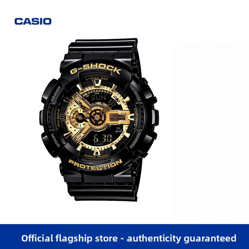 The official website of Casio Flagship Store's GA-110GB student black gold watch is genuine นาฬิกาคว