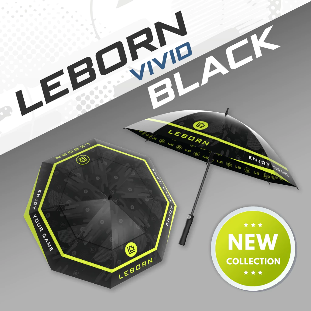 ร่มกัน UV LEBORN 34 นิ้ว ใหญ่พิเศษ VIVID เคลือบ Black Coating เย็นกว่า UPF50+ ร่มกอล์ฟ ทนทาน ร่มกันฝน