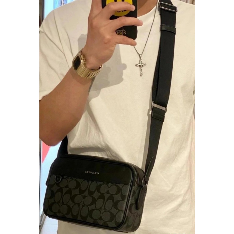 🔥 ของแท้ 100% 💖Coach Graham กระเป๋ากล้อง กระเป๋าสะพายข้าง/สะพายไขว้ สำหรับผู้ชาย - รูปที่ 2