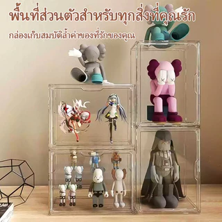 XR ประตูแม่เหล็ก ตู้โชว์กล่องแสดงโปร่งใสหรูหรากล่องเก็บของวางซ้อนกันได้ตู้เก็บของกล่องโชว์กระเป๋า คุณภาพสูง โปร่งใสสูง